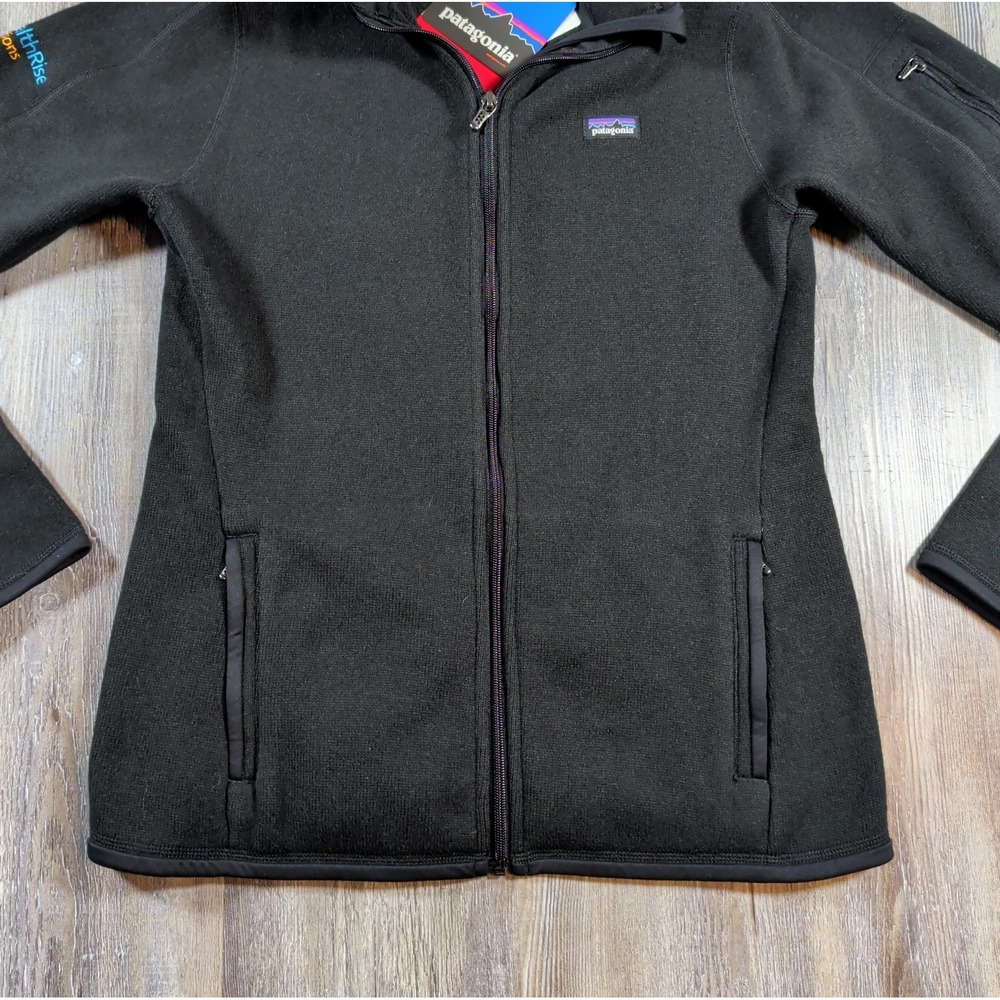 Patagonia Better Sweater Jacket Full Zip Women's Size Medium Black Company Logo - Picture 2 of 12